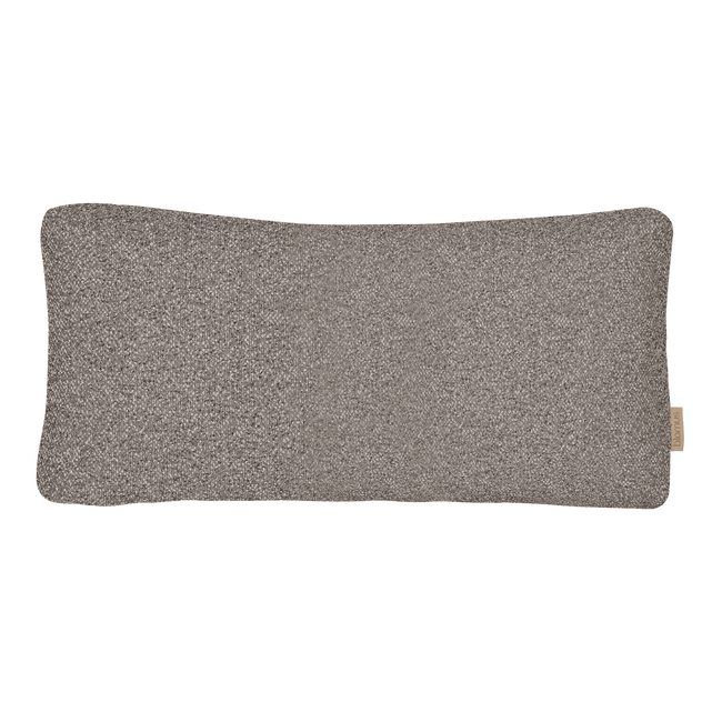 Dunkelgrau dekoratives Kissen mit einem modernen, schlichten Design.